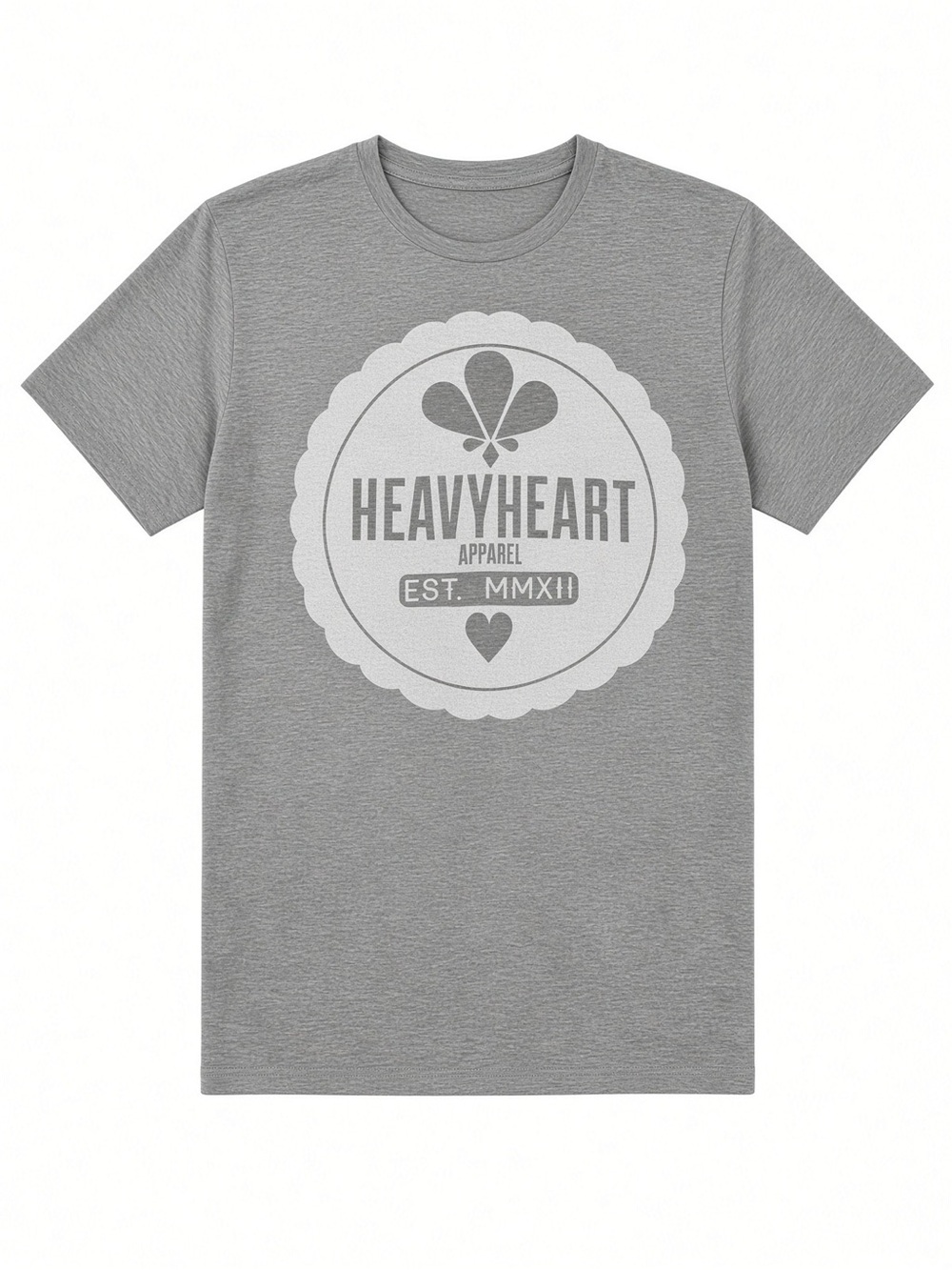 HeavyHeart Gray Graphic Short Sleeve Tee
